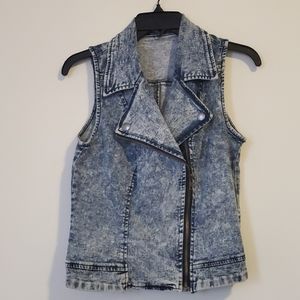 Denim Acid Wash Vest